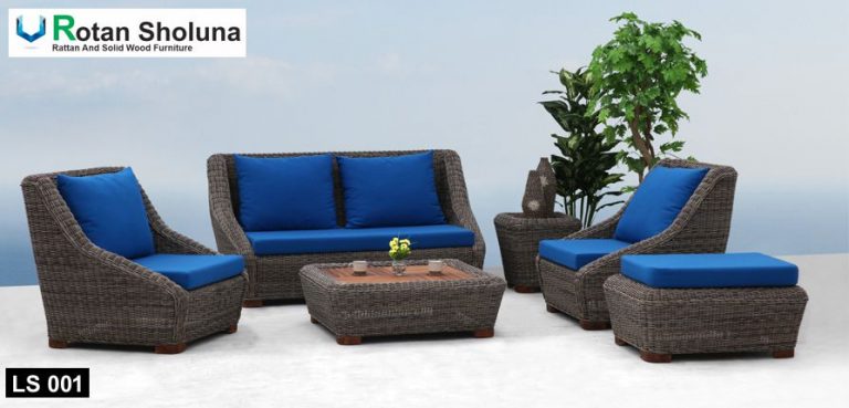 Lantana living set from synthetic rattan sofa